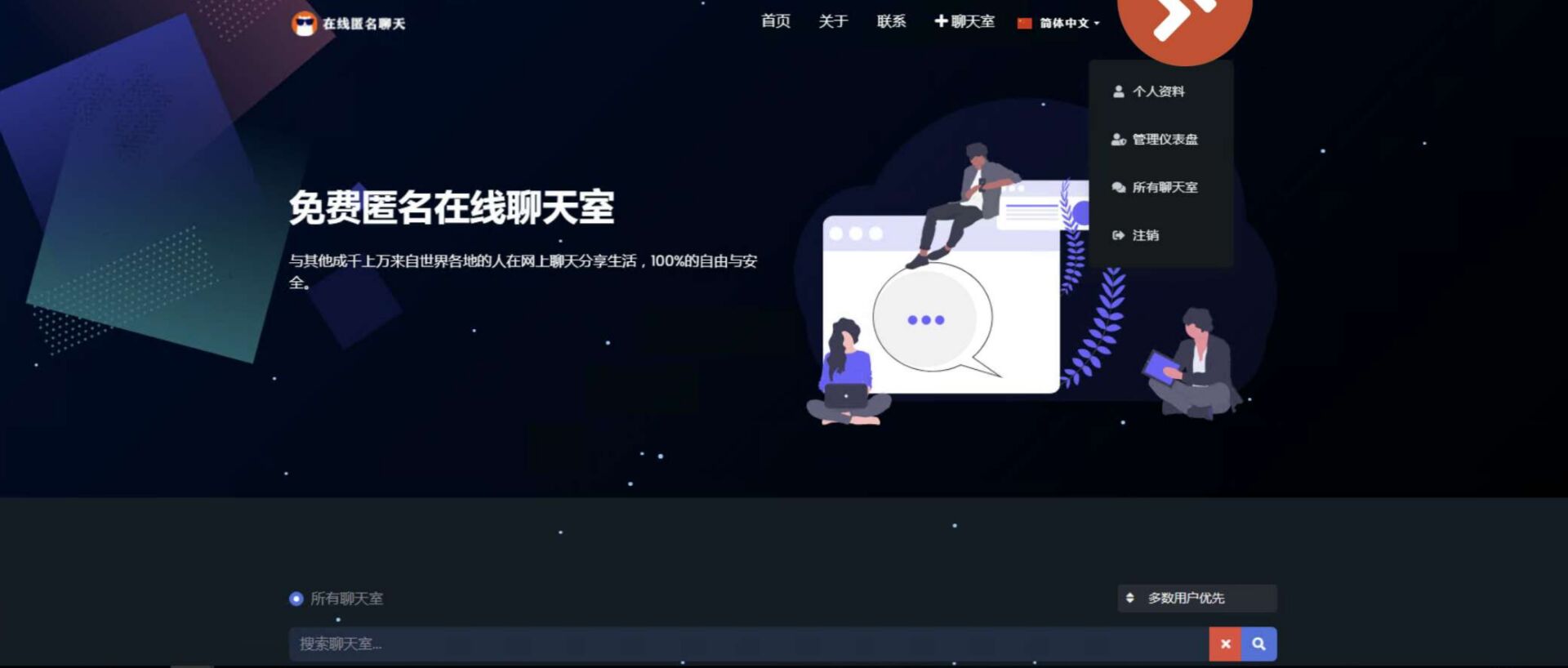 在线匿名聊天源码可自定义个人聊天功能 第3张插图