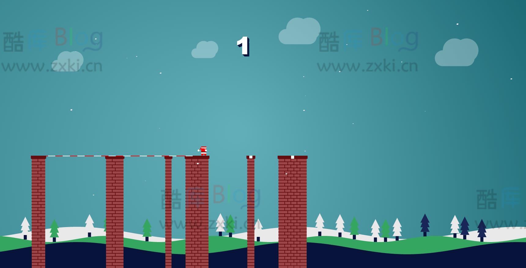 圣诞老人过悬崖HTML小游戏源码 第3张插图