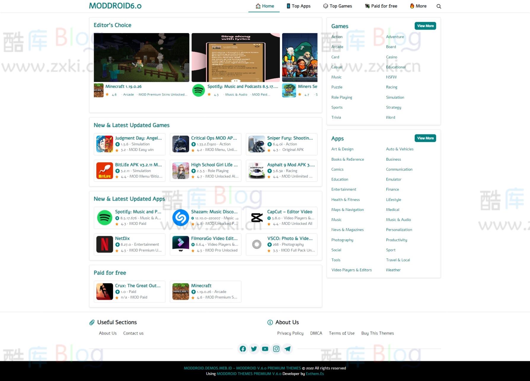 Moddroid主题v5.8版本 WP下载站主题 第3张插图