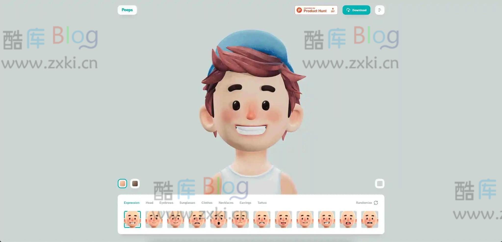Peeps_免费在线 3D 头像生成器工具 第3张插图