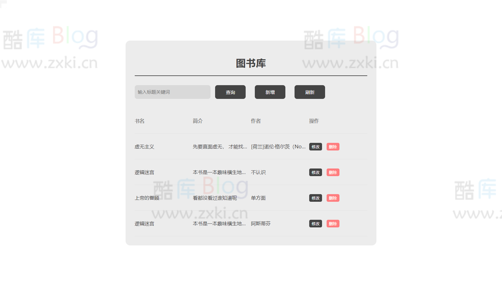 图书库毕业设计网页源码 第7张插图