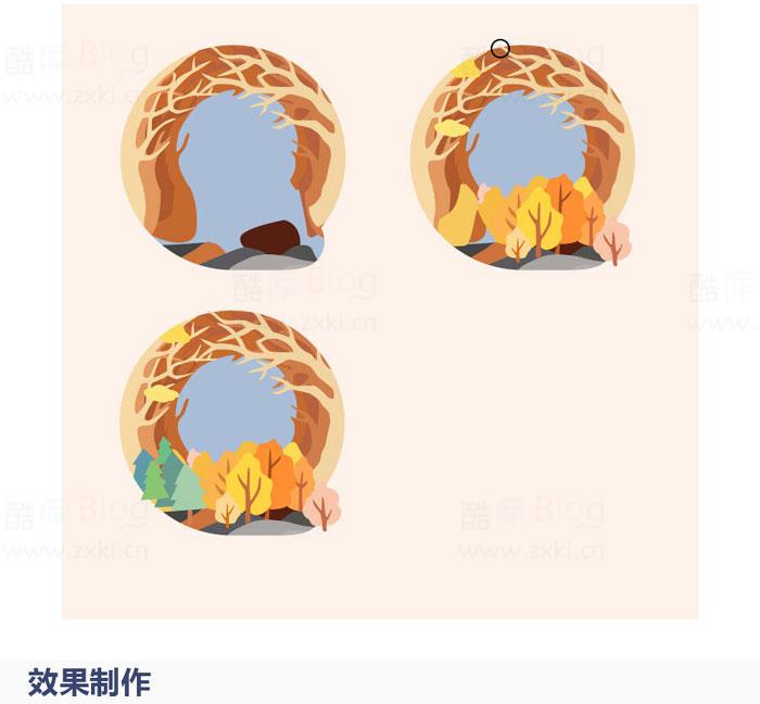 PS制作剪纸贺卡 第8张插图