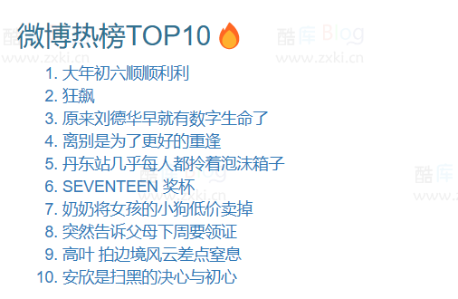 前端JS调用微博热榜接口 第3张插图