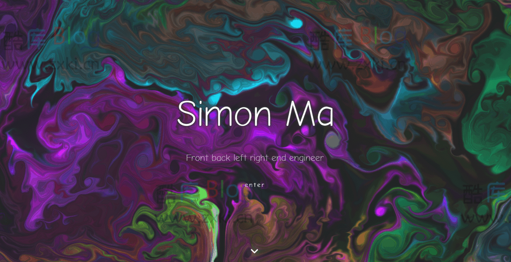 炫彩流光下拉翻页引导页源码