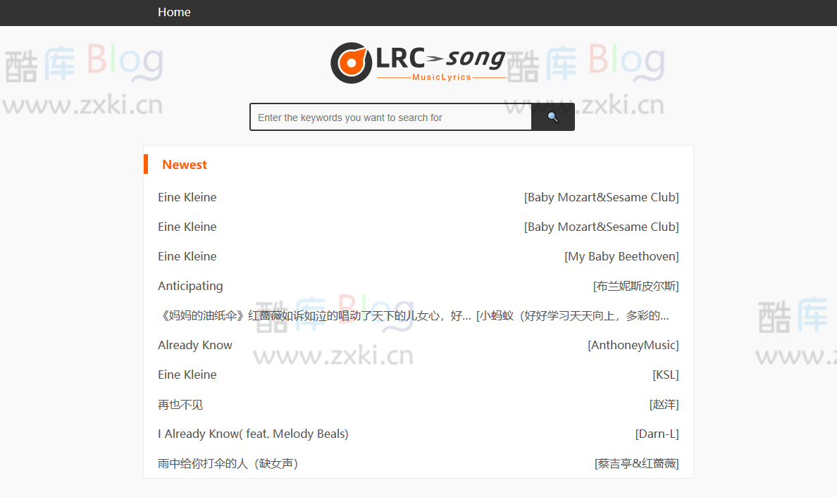 MusicEnc-在线提供免费音乐播放及歌词的网站 第3张插图