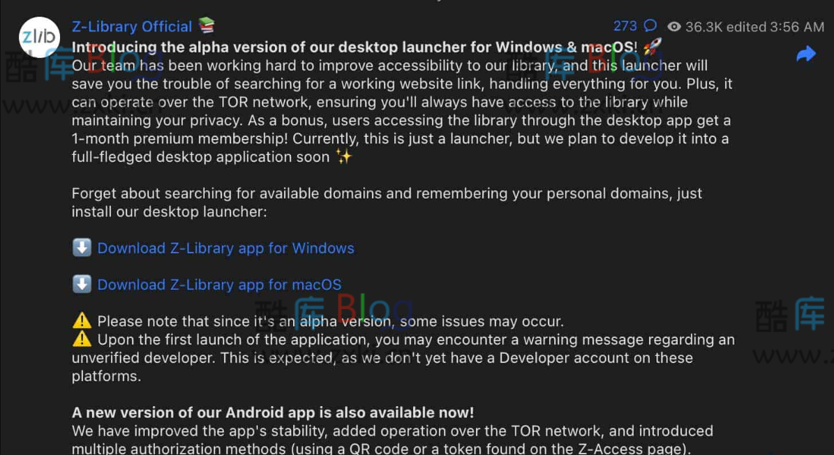 Z-library官方Windows电脑、macOS和Android客户端下载 第3张插图