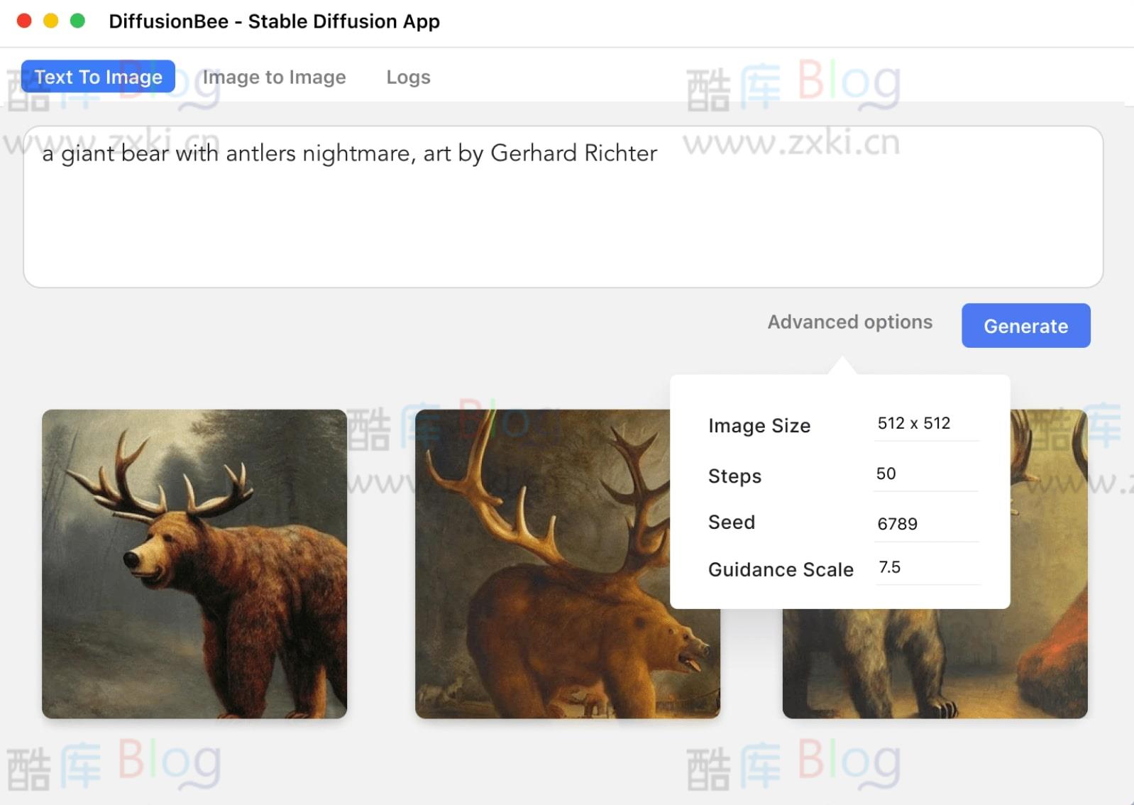DiffusionBee免费使用Stable Diffusion生成AI绘画软件免部署 第5张插图 DiffusionBee免费使用Stable Diffusion生成AI绘画软件免部署 第5张插图