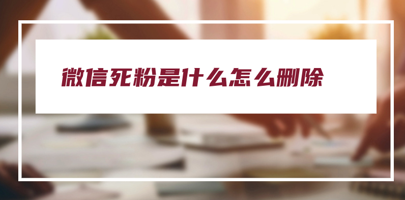 微信死粉是什么怎么删除 第3张插图
