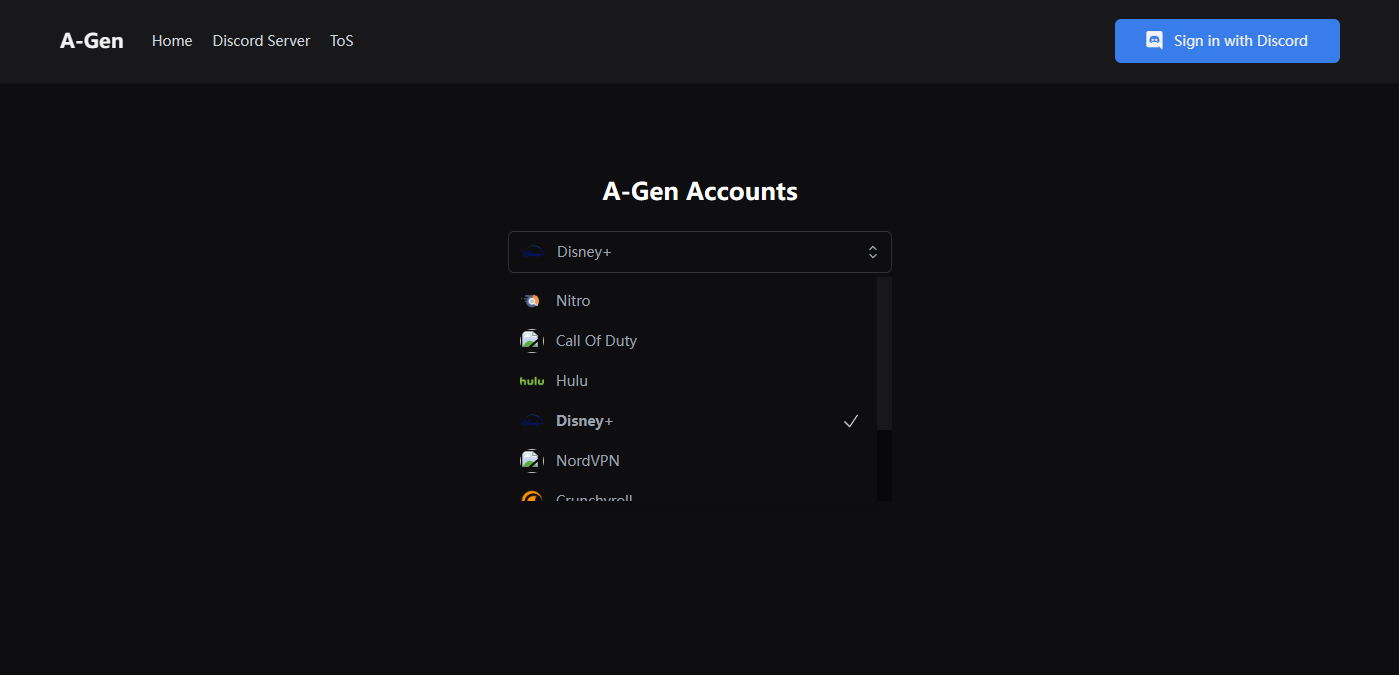 自动获取共享账号工具Disney+、Hulu等等-A-Gen Accounts 第5张插图 自动获取共享账号工具Disney+、Hulu等等-A-Gen Accounts 第5张插图