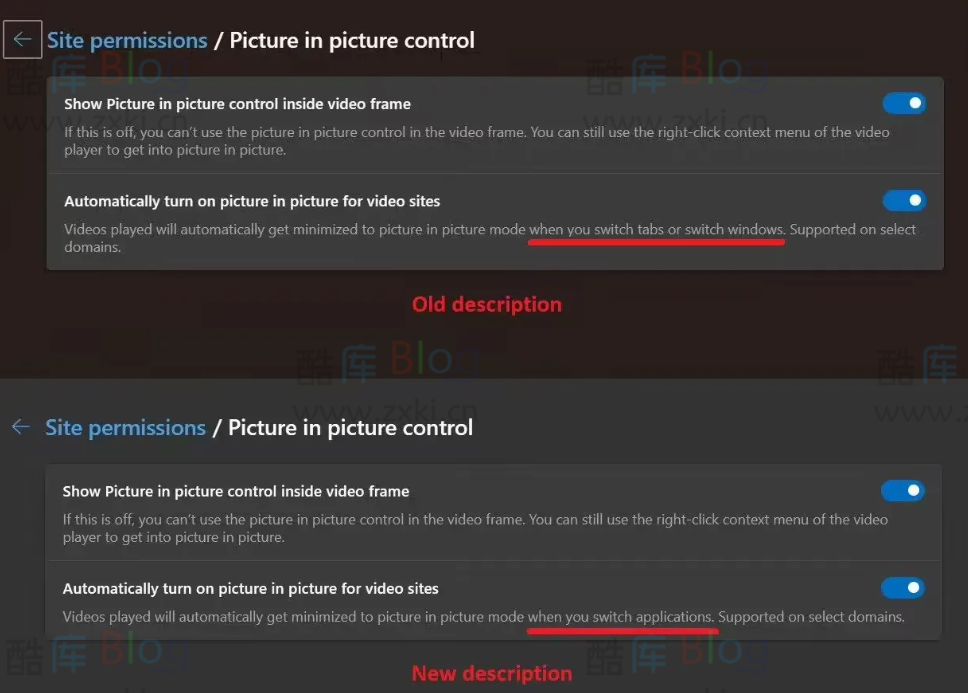 微软调整Edge浏览器自动画中画特性