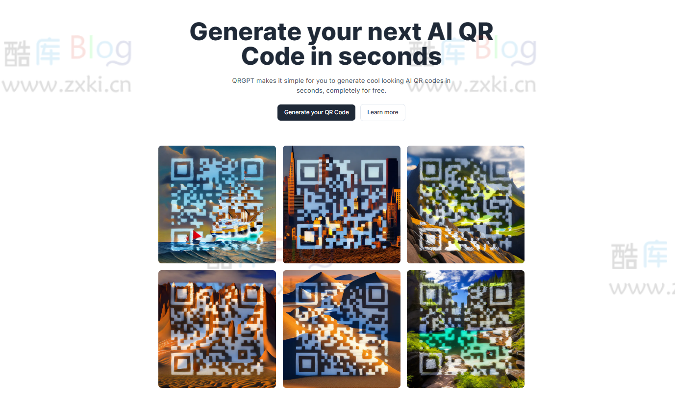 QrGPT,在线免费 AI 二维码生成工具网站 第5张插图 QrGPT,在线免费 AI 二维码生成工具网站 第5张插图