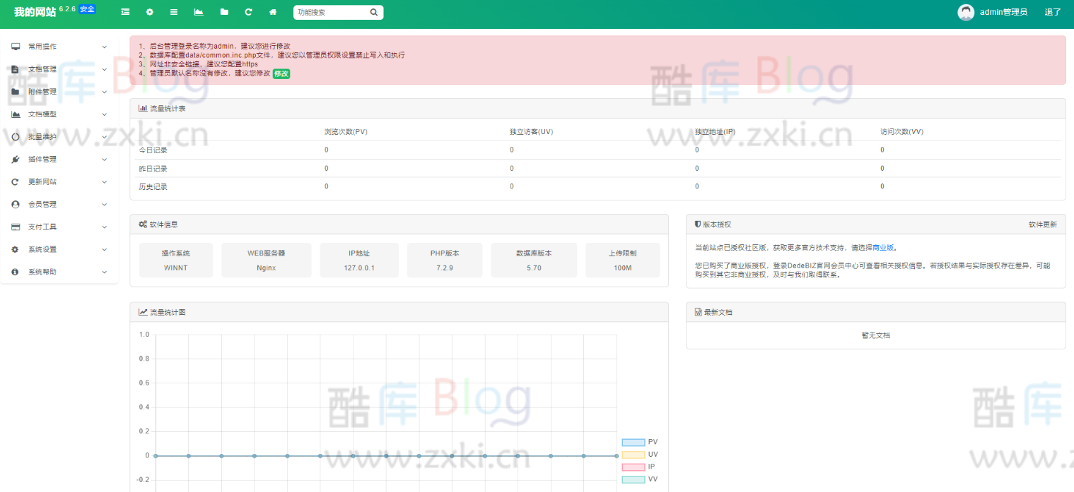简单易用DedeBIZ 管理系统 DedeV6 社区版 免授权
