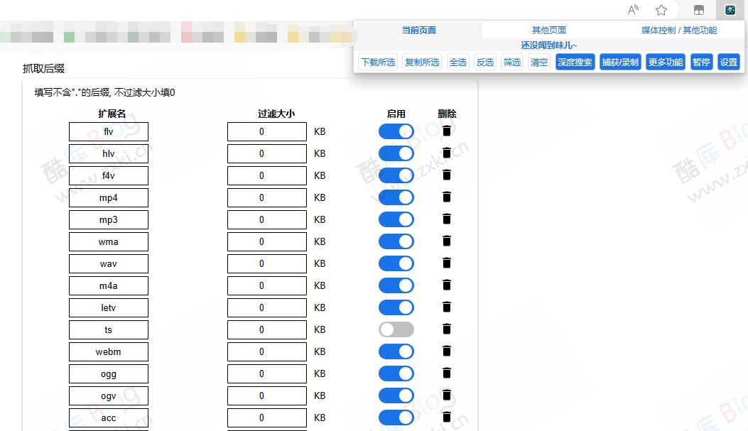 AIX Downloader-超强的网页嗅探器插件 音频 视频 图片批量下载 第3张插图