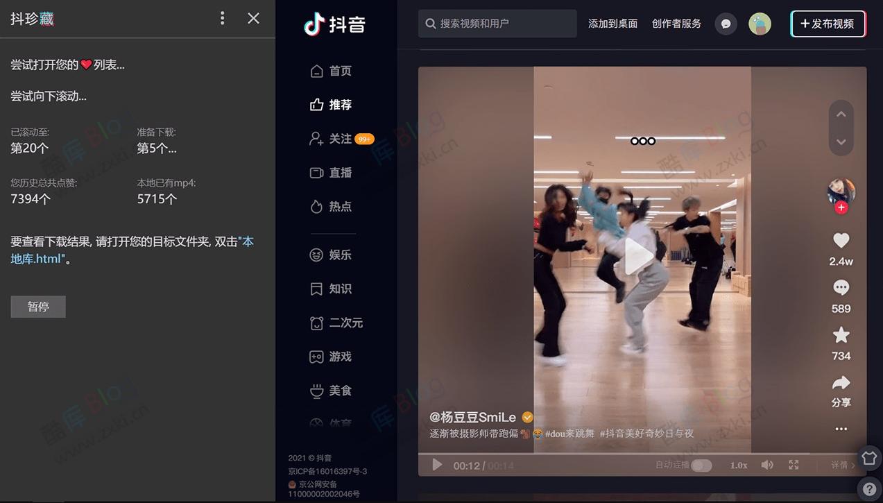 抖珍藏批量下载抖音用户视频工具，一键下载点赞收藏 第6张插图