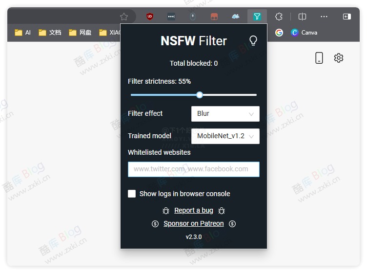 NSFW Filter - 利用 AI 过滤网页 "敏感" 内容 第5张插图 NSFW Filter - 利用 AI 过滤网页 "敏感" 内容 第5张插图