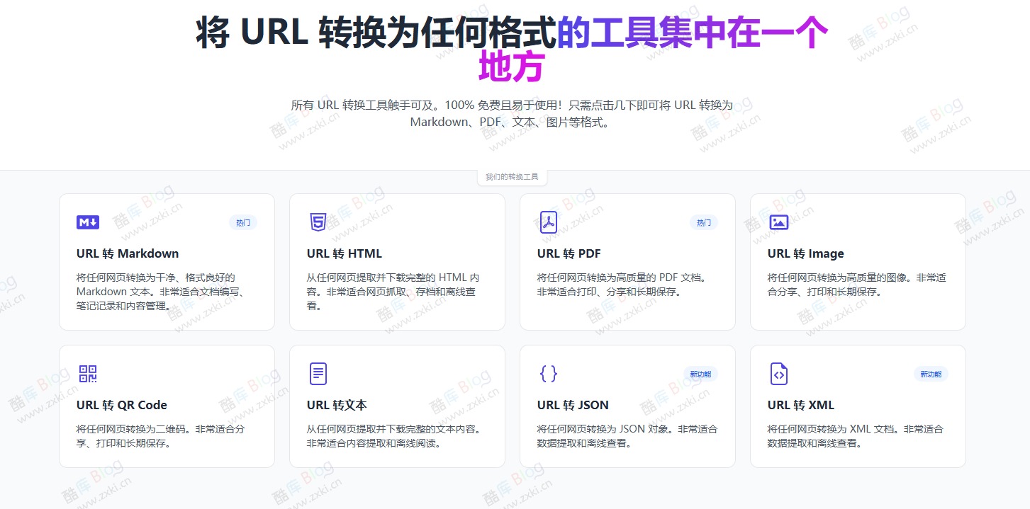 URL to Any - 将 URL 转换Markdown/ 图片等格式
