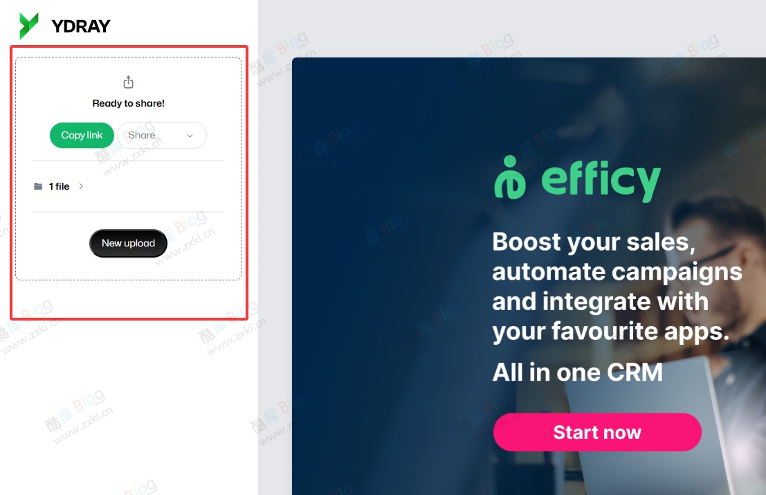 YDRAY免费、安全的10GB大文件高速传输平台 第3张插图