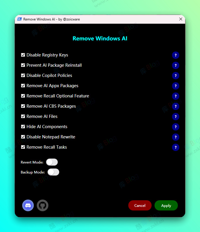 卸载Win11所有AI相关的功能RemoveWindowsAI 第5张插图 卸载Win11所有AI相关的功能RemoveWindowsAI 第5张插图